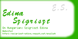 edina szigriszt business card